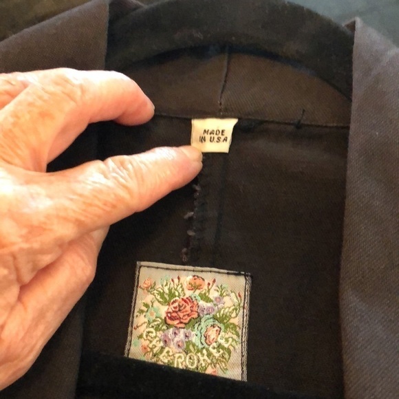 Cherokee an American Original Brown Denim Shawl Collar Boho Jacket S/S - Picture 12 of 12